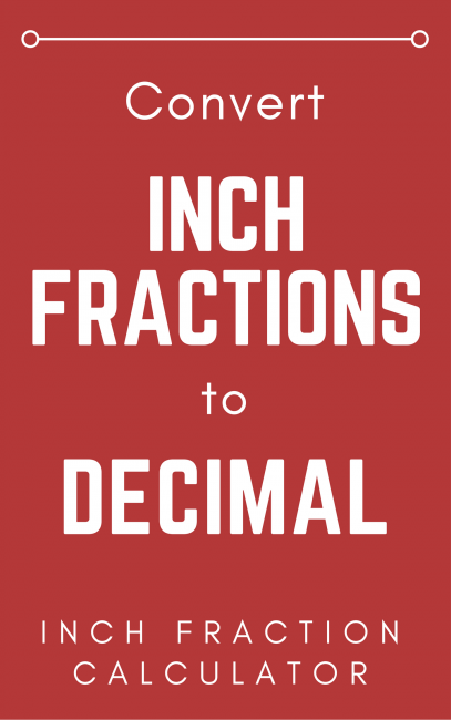 Convert Decimal To Inches Chart