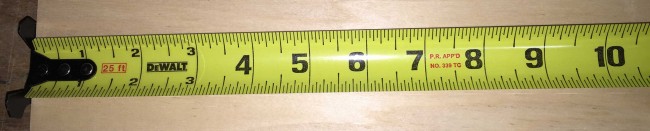 The DeWalt DWHT33975 tape measure has a 1 1/4" wide blade with a 13' standout