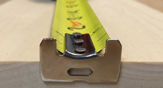 The Milwaukee General Contractor tape measure has a medium sized hook with small hooks on the top of the blade