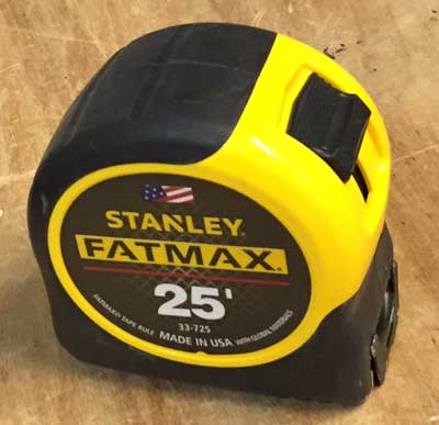 The Stanley FatMax is our top tape measure recommendation