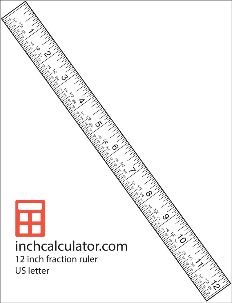 Use the 12" ruler with fraction markings for accurate measurments