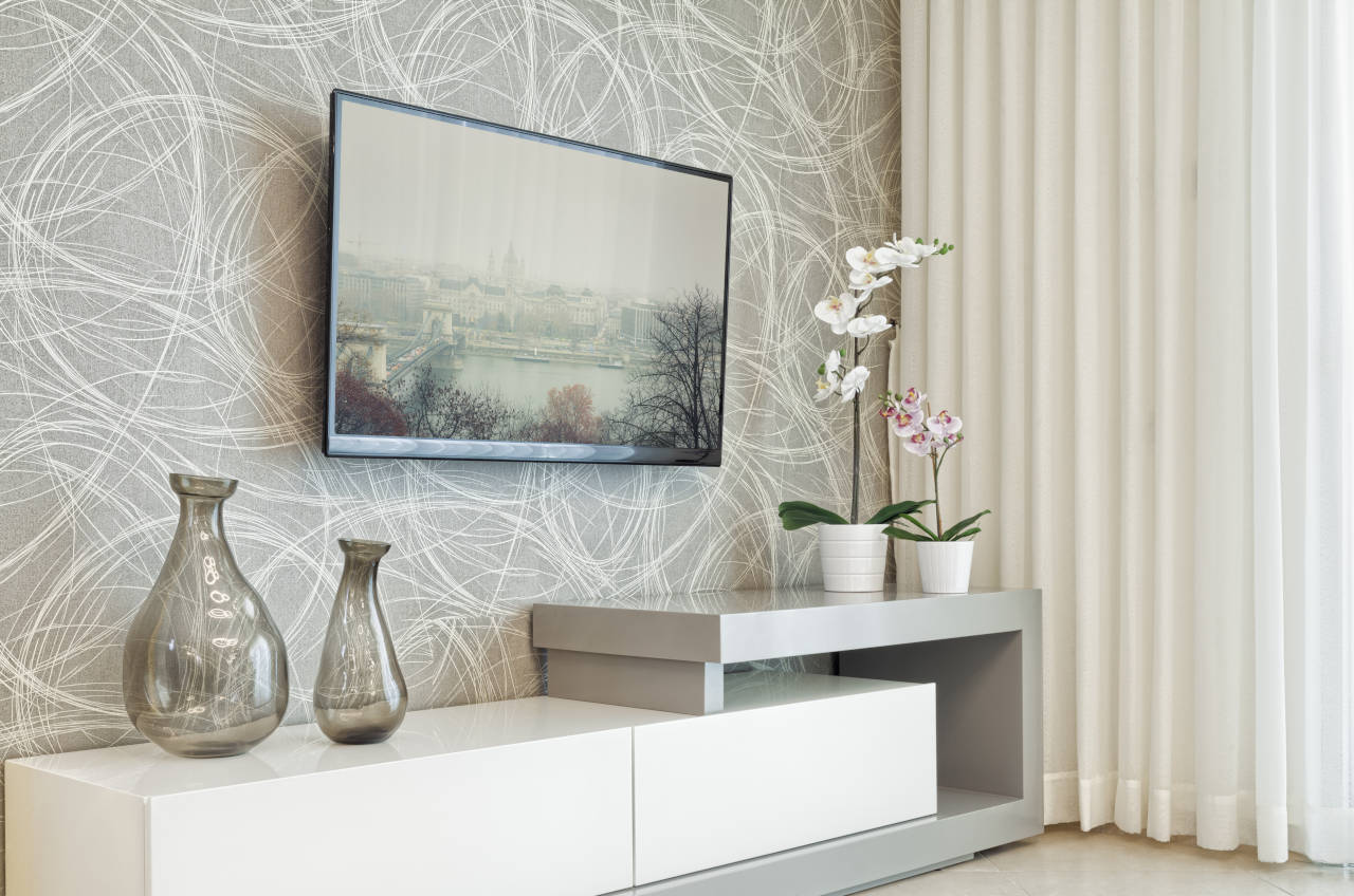 Tilting brackets should be used when mounting your TV above eye level