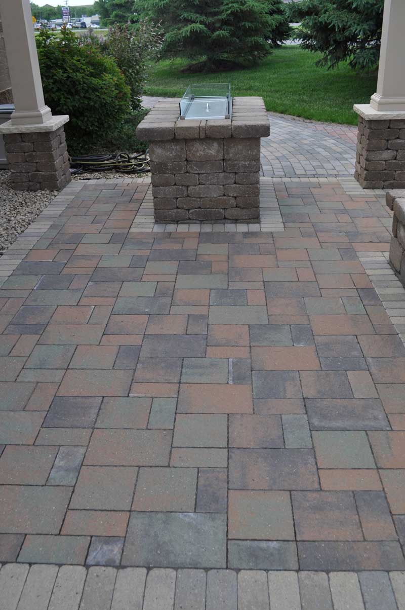 Patio recently installed by a local paver installer
