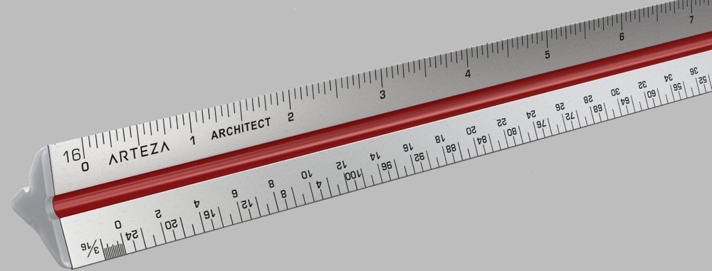 architect's scale measuring rule