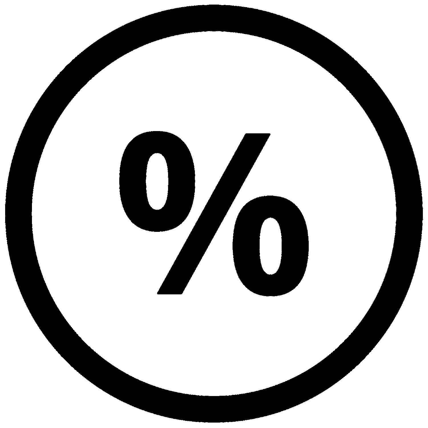 Black percent symbol