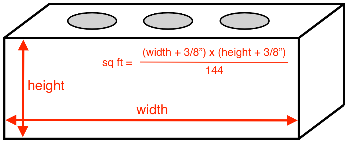 Brick Calculator Estimate Brickortar Inch - Wall Sq Ft Calc