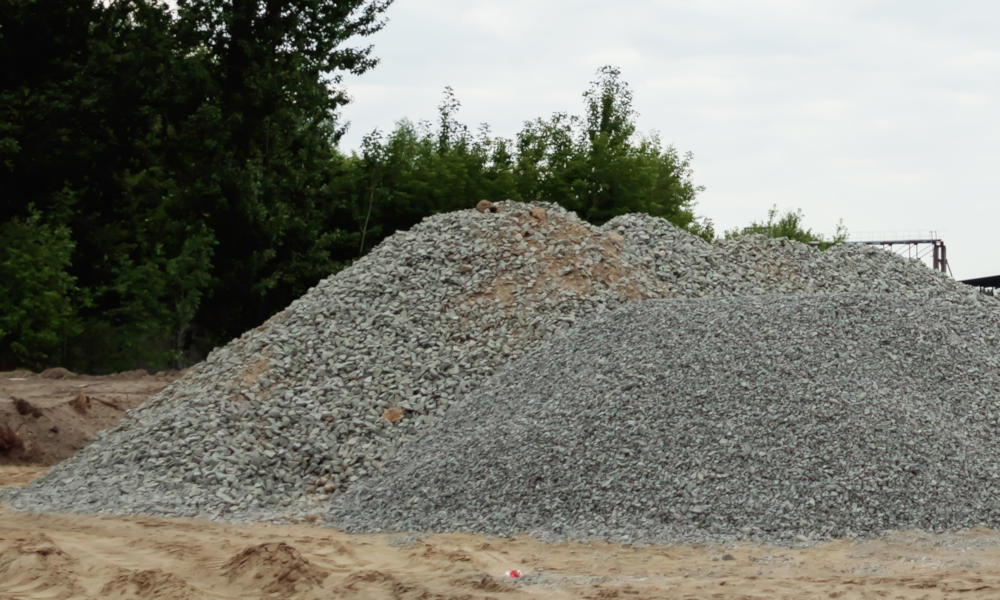 Gravel material at a landscape supplier