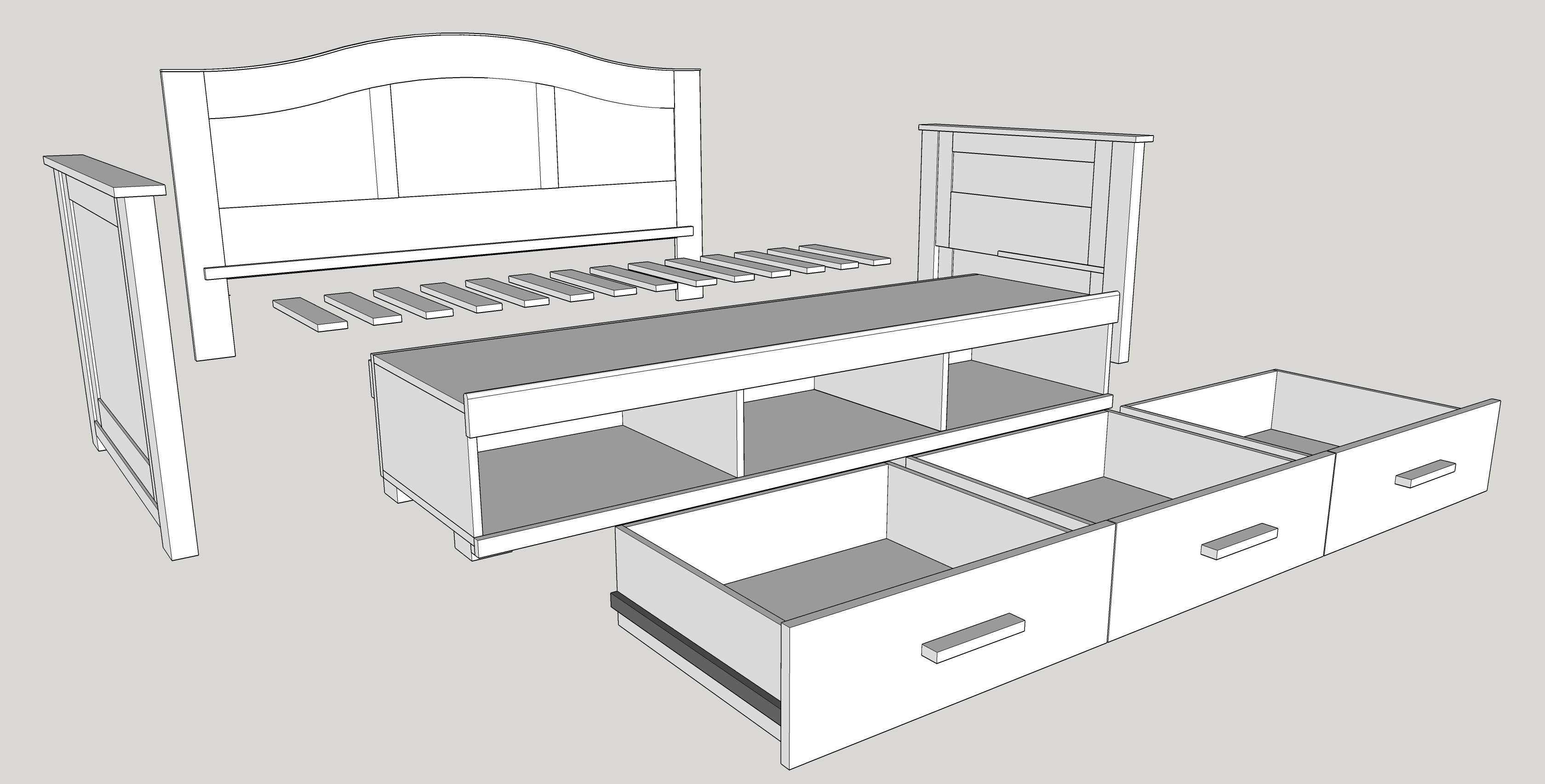 major components of the daybed