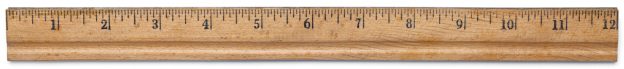 Wooden rulers are used to take measurements and draw straight lines