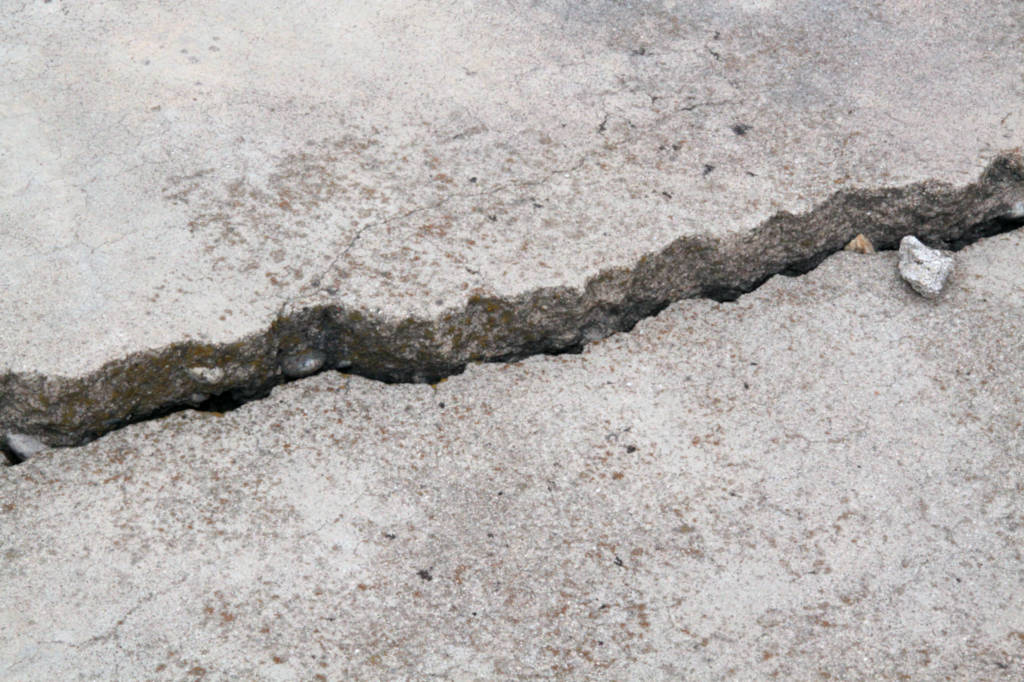 concrete slab that has settled and shifted