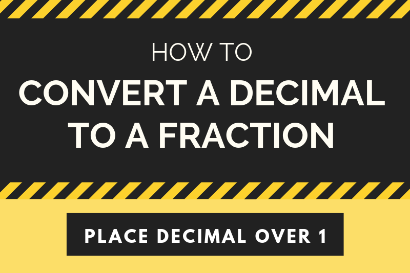 Decimal To Fraction Calculator Chart