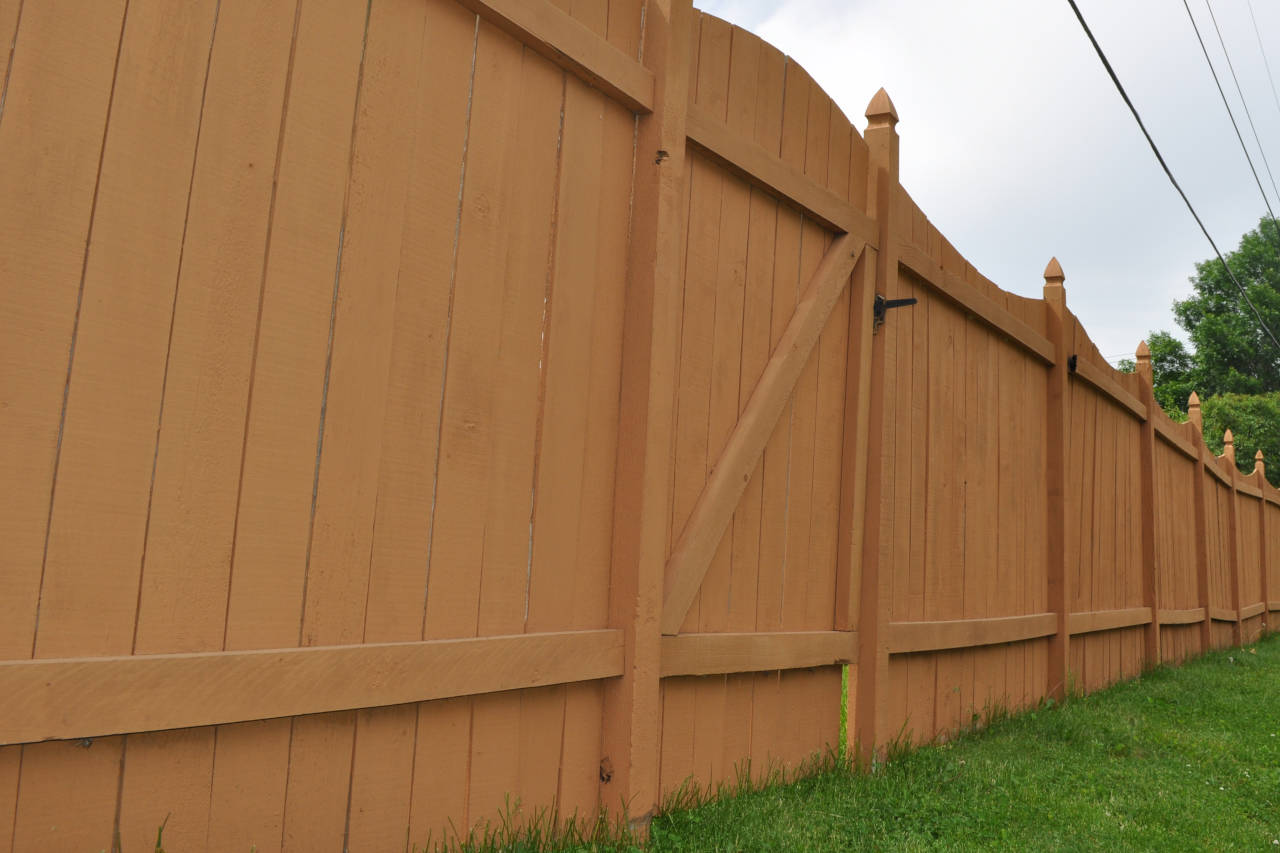 Wooden fence in need of repair