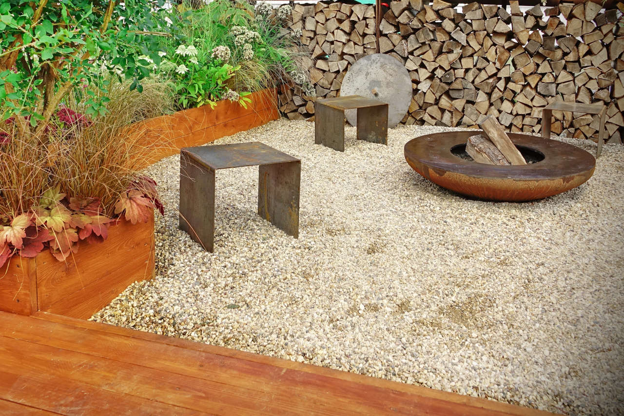 Gravel is the most cost effective patio material, but also the least durable and least suitable for placing furniture on