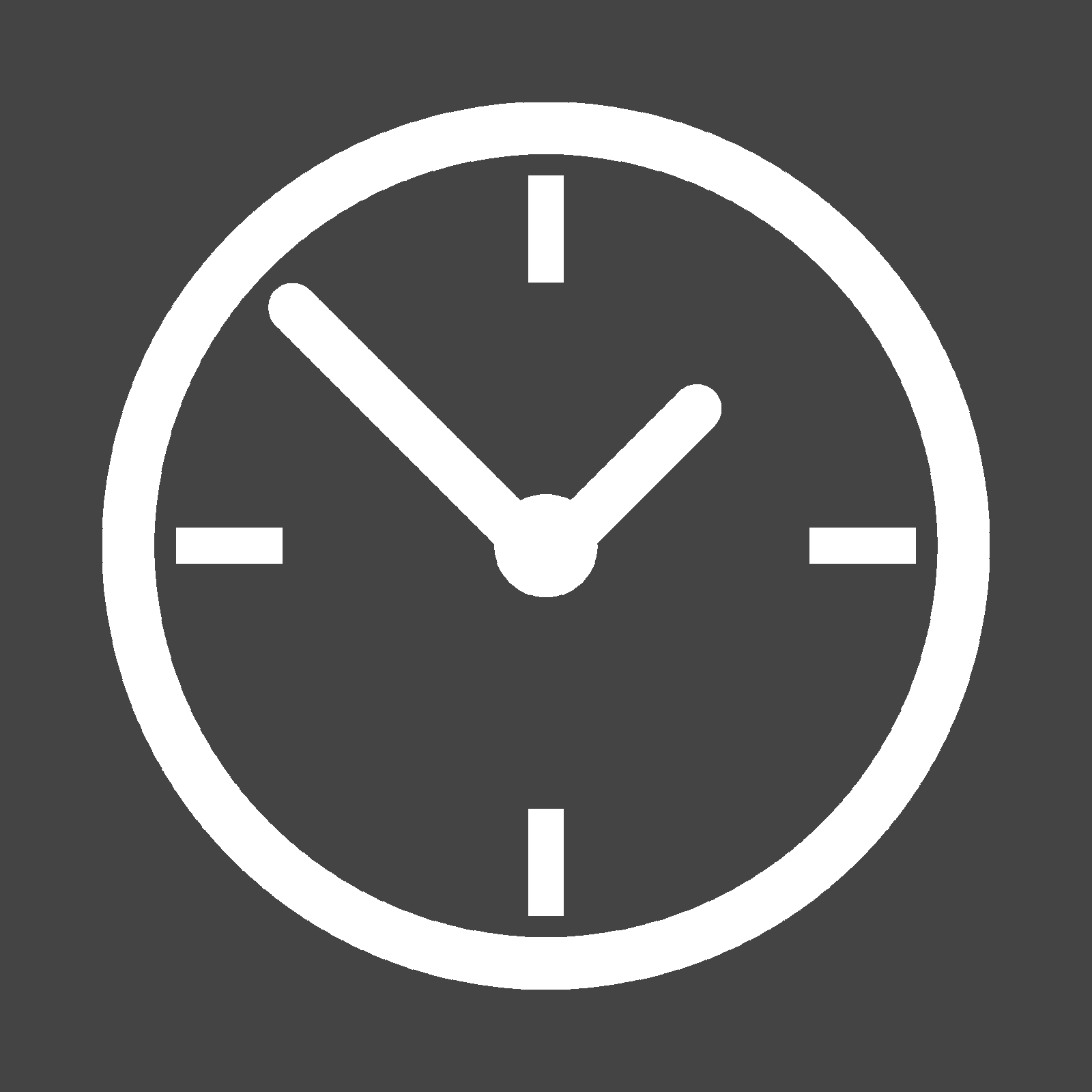 Icon showing a clock to convey time