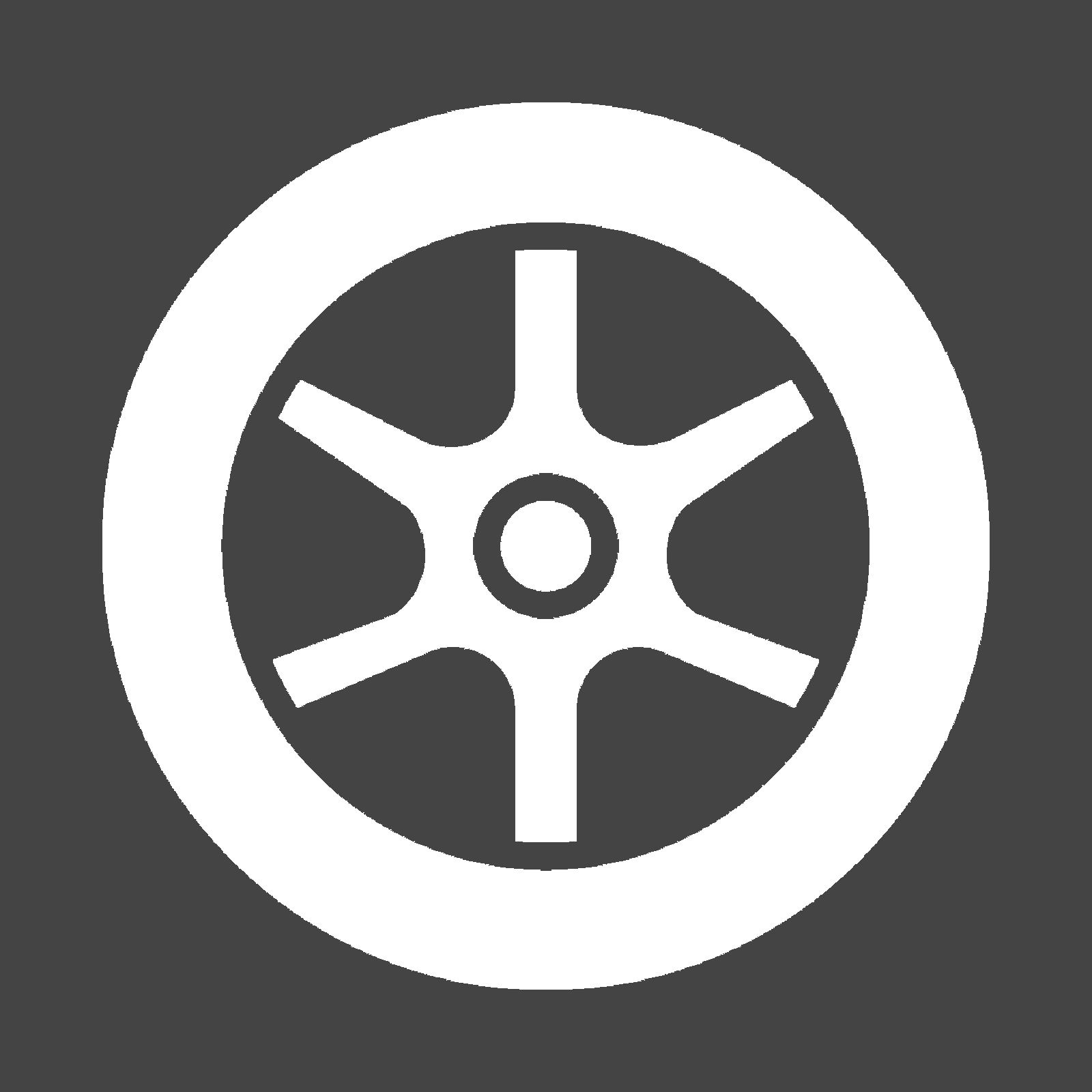 Icon of a wheel with tire and rim