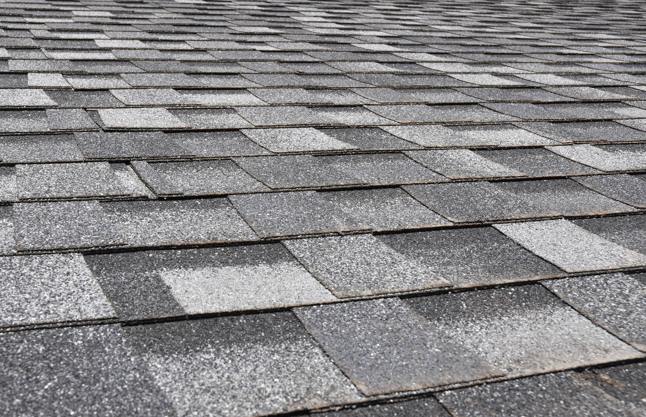 Roof installed with architectural asphalt shingles