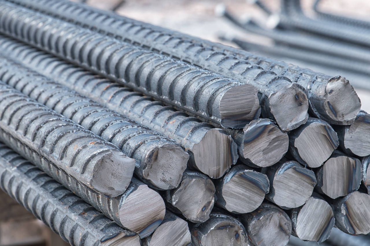 Stacks of rebar with a considerable amount of weight