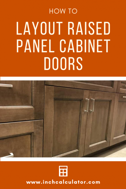 Calculate the size of a cabinet door based on the opening and generate a cut list of parts, including rail, stile, and panel dimensions.