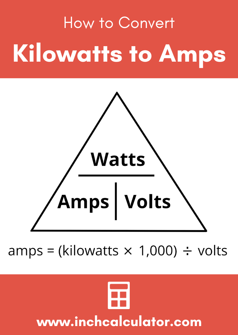 Share kilowatts (kw) to amps electrical conversion calculator