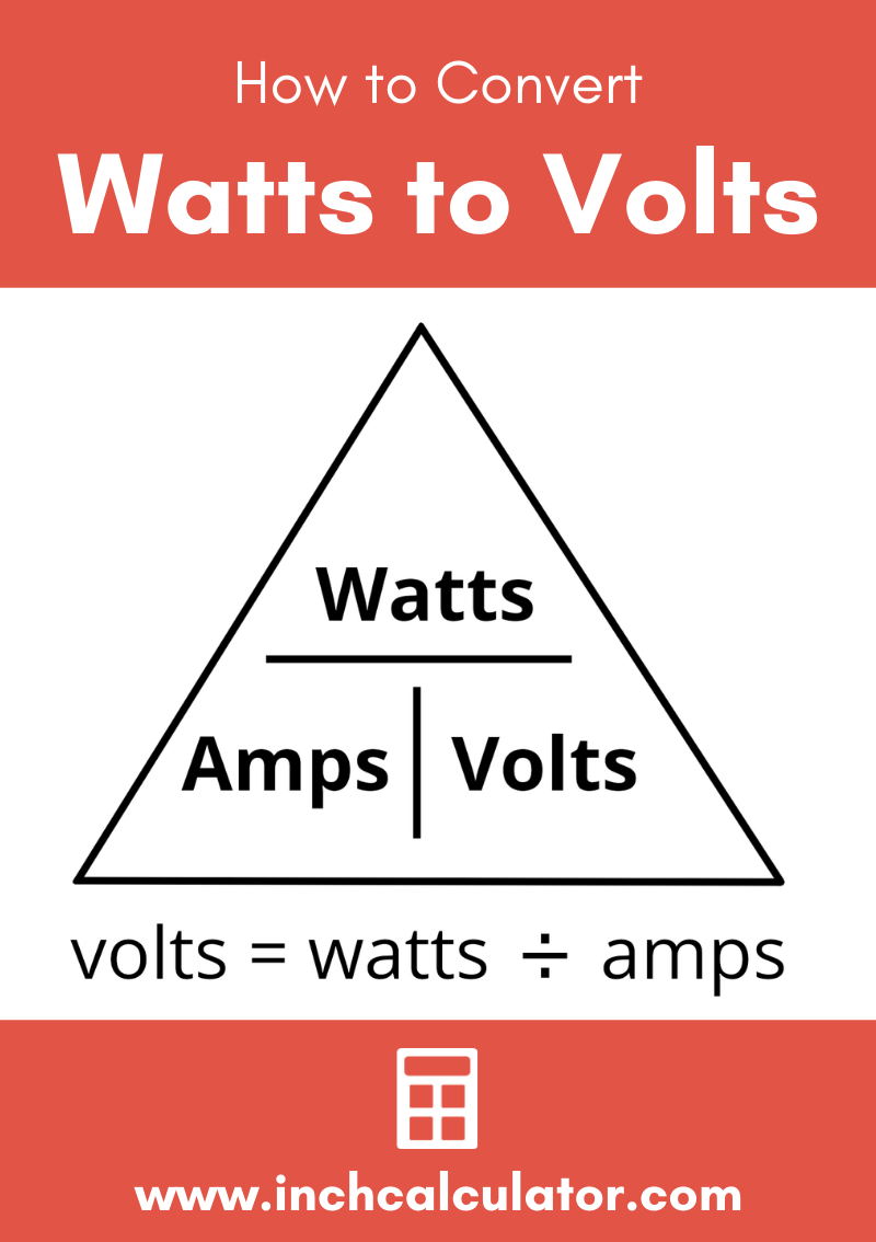 Share watts to volts electrical conversion calculator