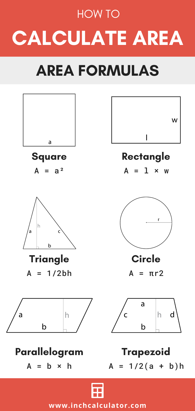 Area Calculator Calculate Area Of 15 Shapes Inch Calculator