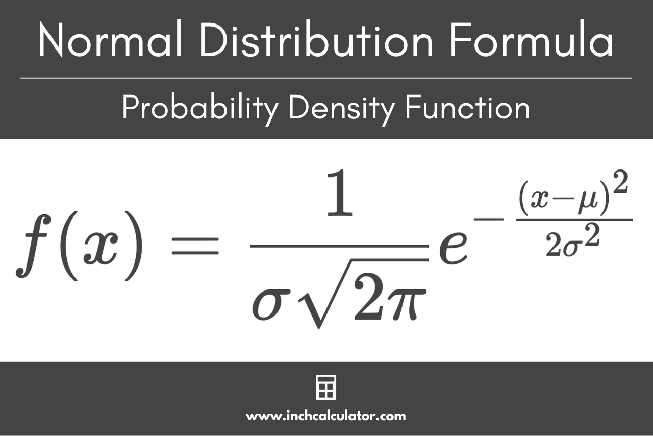 Normal distribution formula and probability density function