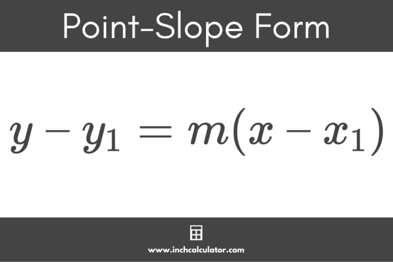 Point-Slope Form Calculator - Inch Calculator