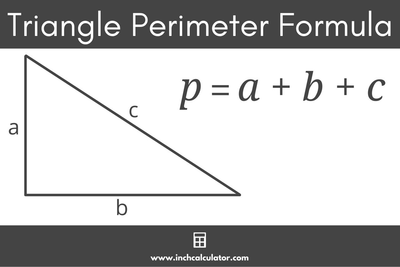diagram of a triangle showing three sides used to solve perimeter