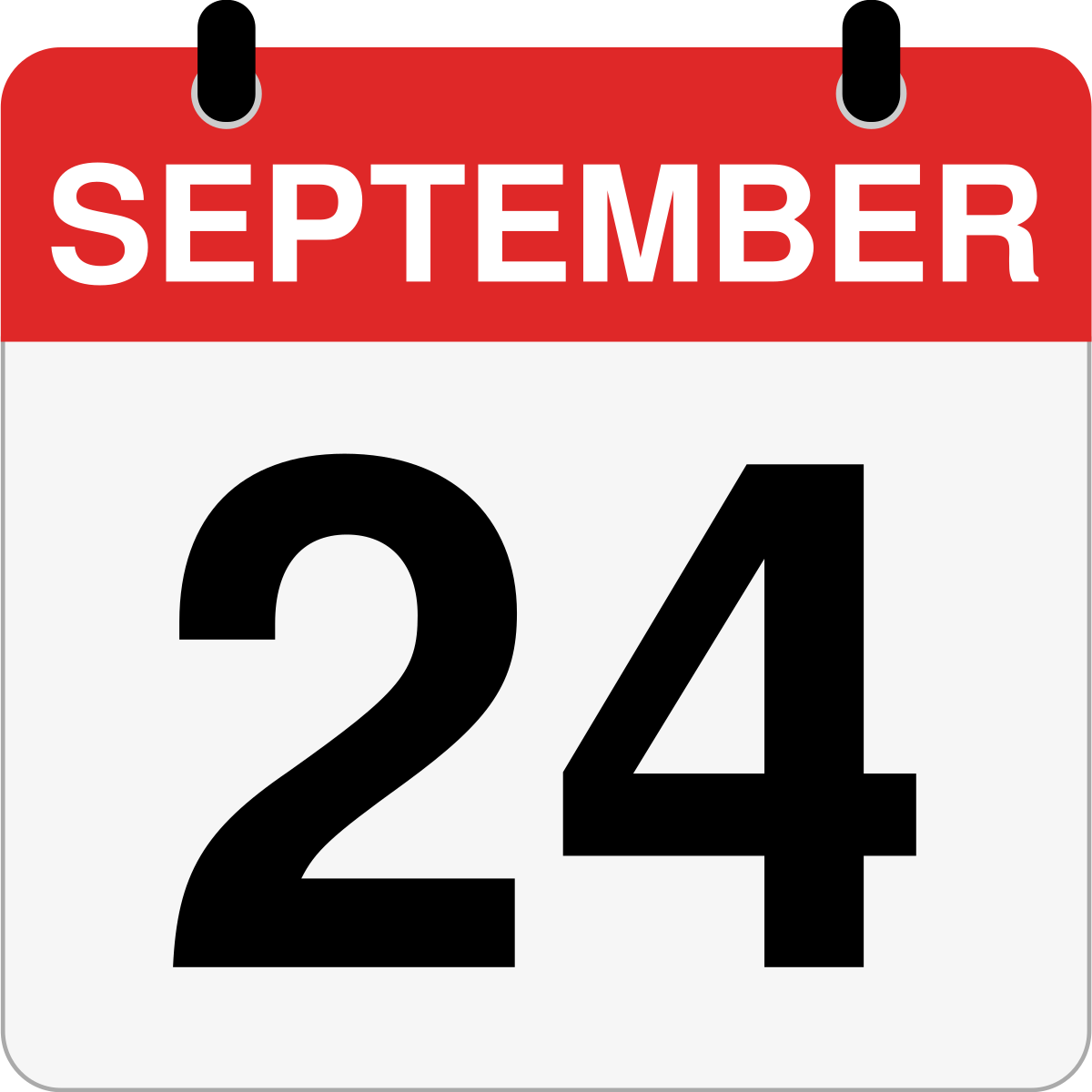 single day calendar graphic for September 24th