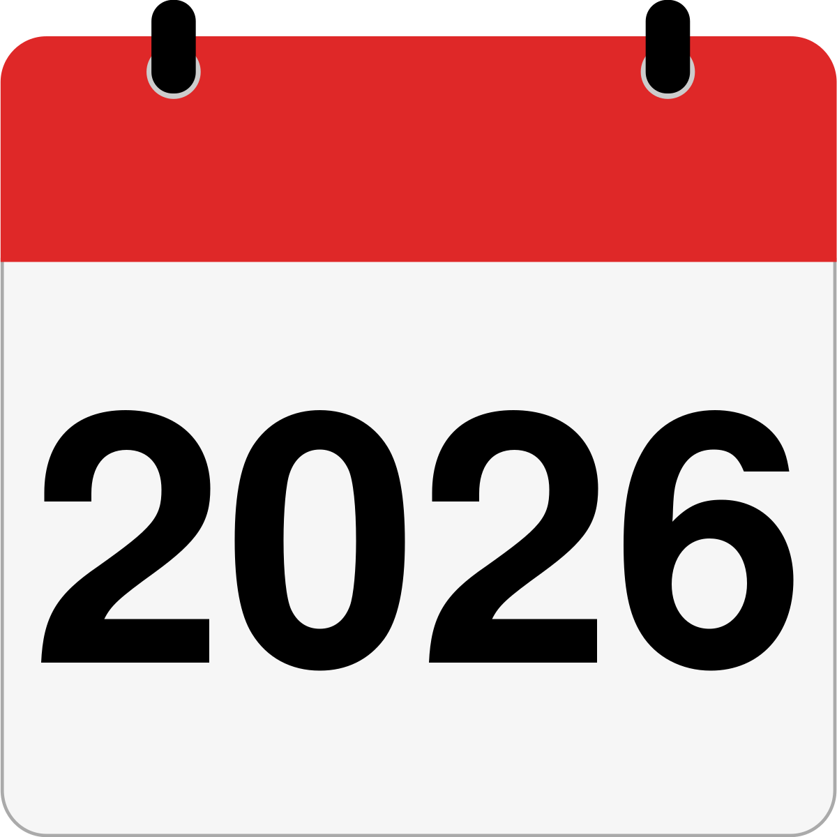 calendar graphic for 2026